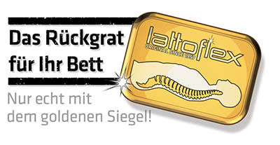 lattoflex Logo goldenes Siegel